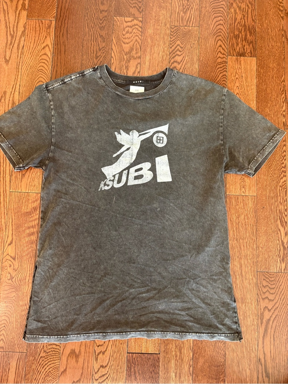 Ksubi Washed Black Logo Short Sleeve Tee